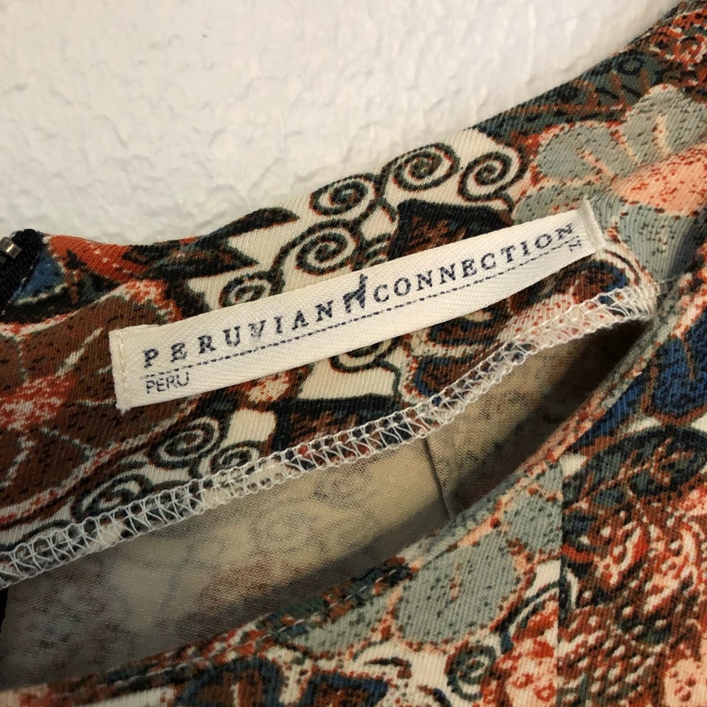 Peruvian Connection SKETCHBOOK FLORAL DRESS - Picture 5 of 8
